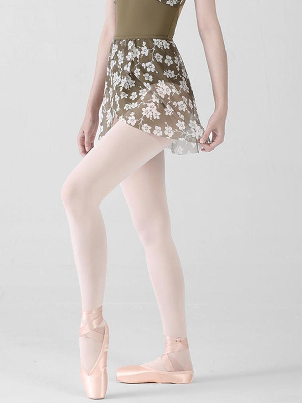 Ballet Dance Mesh Fragmented Flower Half Body Yarn Skirt One Piece Skirt - Dorabear