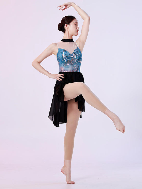 Ballet Petal Half Body Skirt Gauze Skirt Dance Practice Clothes - Dorabear
