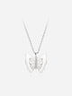 Butterfly Jade Chalcedony Pure Silver Necklace Light Luxury Unique Birthday Gift - Dorabear - The Dancewear Store Online 