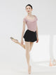 High Waisted Asymmetrical Ballet Culotte Fake Two-piece Shorts - Dorabear