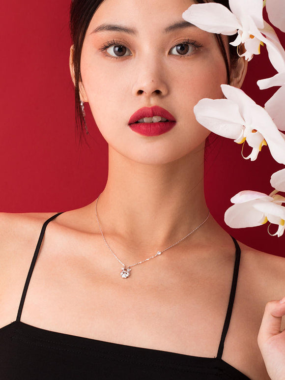 Love Dragon Silver Necklace, Light Luxury Small Popular High Grade Collar Necklace - Dorabear - The Dancewear Store Online 
