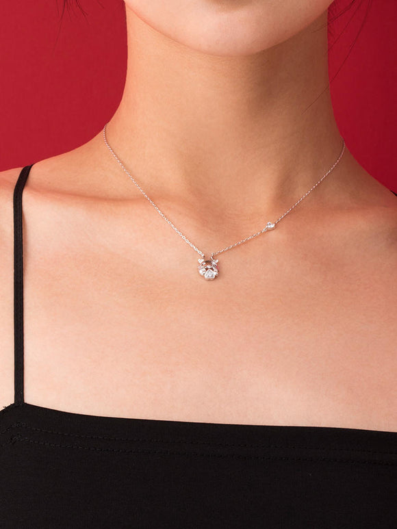 Love Dragon Silver Necklace, Light Luxury Small Popular High Grade Collar Necklace - Dorabear - The Dancewear Store Online 