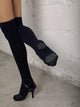 Non Slip Bottom Latin Dance Socks Knee Socks - Dorabear