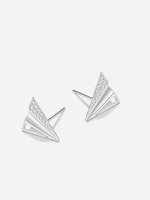 Paper Airplane Niche Earrings Women's Sterling Silver High-end Feel Earrings - Dorabear - The Dancewear Store Online 