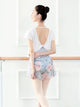 Watercolor Printed Tutu Dance Practice Skirt Gauze Ballet Costume - Dorabear