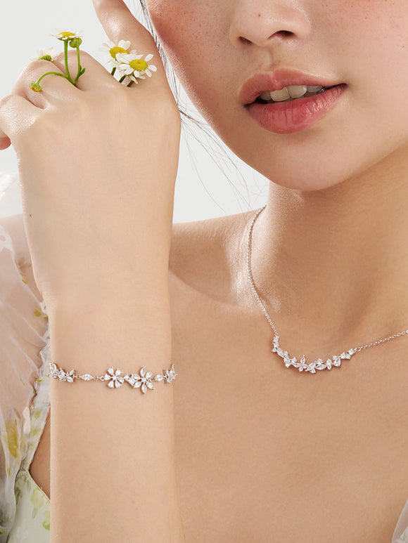 Wisteria Pure Silver Bracelet Girls Luxurious Niche Exquisite Birthday Gift - Dorabear - The Dancewear Store Online 