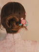 Antique Hand-wrapped Wooden Hairpin Lotus Design Oriental Element Cheongsam Hair Accessories - Dorabear