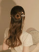 Antique Tassel Hairpin Pearl Fan-shaped Design Headdress Cheongsam Accessories - Dorabear