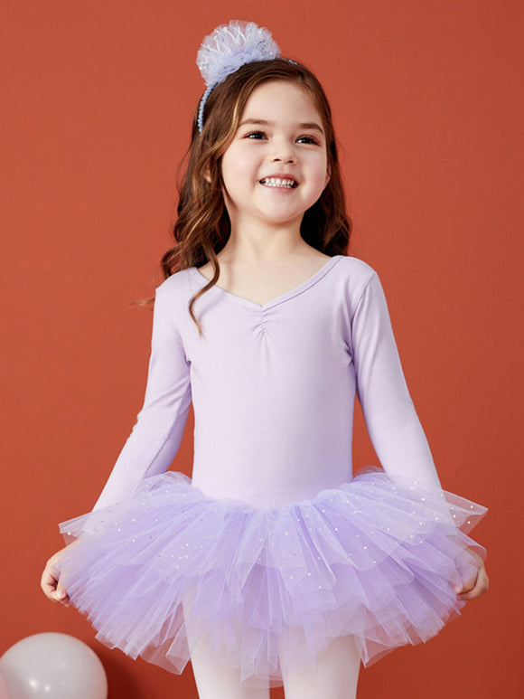 Autumn/Winter Ballet Long-sleeved Dress Bow Tutu Skirt - Dorabear