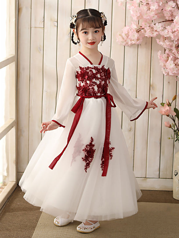 Autumn/Winter Long Sleeve Han Dress Ancient Costume Oriental Style Tang Suit - Dorabear