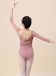 Ballet Mid-Sleeve V-Neck Pleated leotard Adult Dance Exercise Clothes - Dorabear