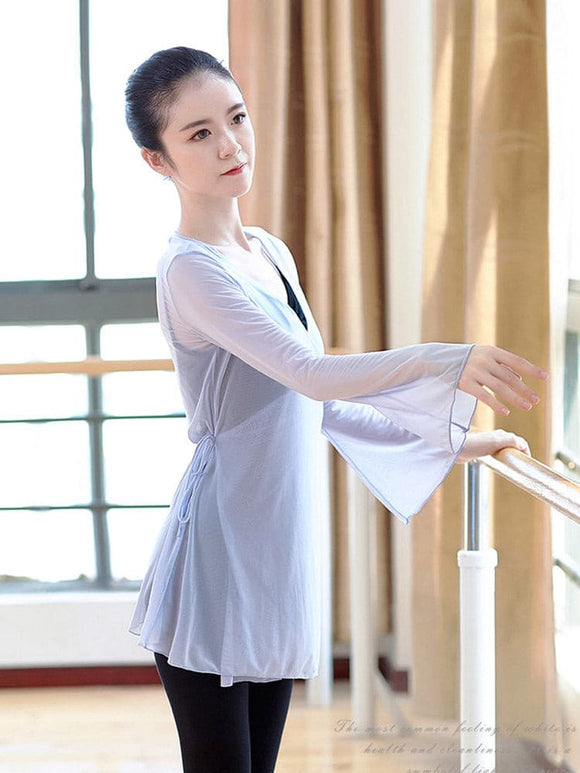 Ballet Practice Clothes Tops Classical Dance Rhyme Gauze Dance Performance Clothes - Dorabear