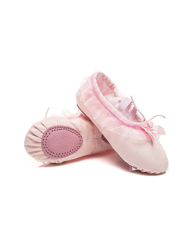 Ballet Shoes Bud Silk Bow Practice Dance Shoes - Dorabear