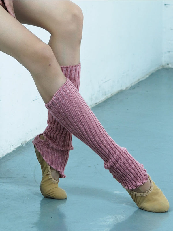 Ballet Short Hair Leg Protector Warm Knit Leggings Socks - Dorabear