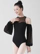 Ballet Training Suit Long-sleeved Off-shoulder Dance Leotard - Dorabear