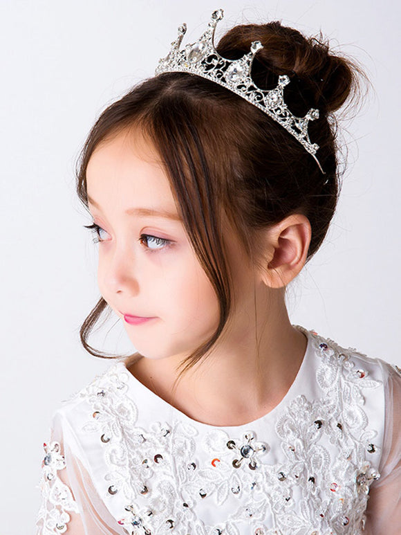 Crown Hairwear Imitation Pearl Rhinestone Headband Performance Accessories - Dorabear