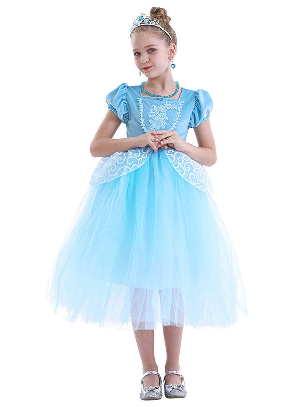 Princess Dress Short Sleeve Mesh Tutu Character Costume - Dorabear