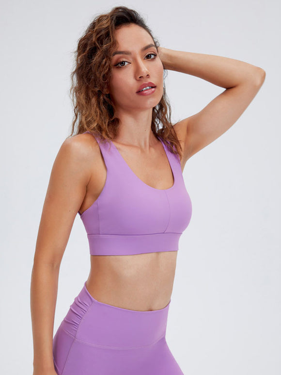 Dance Bra Contrast Color Shockproof Sports Bra Fitness Underwear - Dorabear