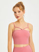 Dance Bra Solid Color Shockproof Underwear Thin Strap Yoga Wear Vest - Dorabear