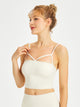 Dance Bra Solid Color Shockproof Underwear Thin Strap Yoga Wear Vest - Dorabear