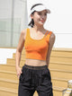 Dance Bra Solid Color Yoga Sports Vest U Neck Push Up Fitness Bra - Dorabear