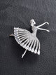 Dance Gift Micro Inlay Colored Zircon Brooch Ballerina Girl Corsage Decorative Pin - Dorabear
