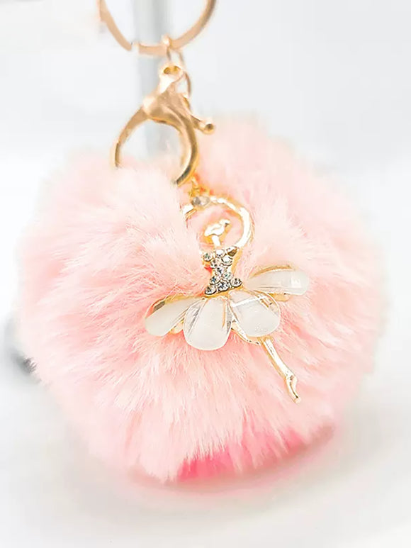 Dance Keychain Ballerina Girl Plush Backpack Ornament - Dorabear
