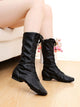 Dance Shoes Soft Sole PU Leather Jazz High Boots - Dorabear
