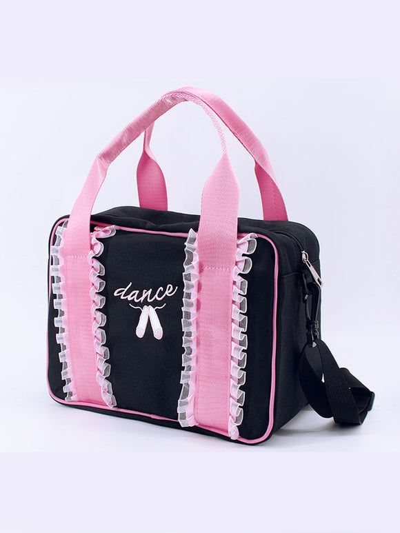 Dance Practice Suits Storage Bag Lace Canvas Tote Bag Dual Use Backpack - Dorabear