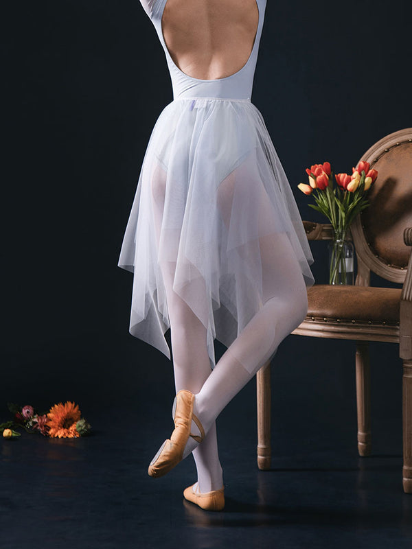 Double-layer Mesh Irregular Edge Ballet Skirt Dance Practice Bottoms - Dorabear