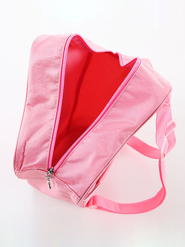 Double Shoulder Dance Backpack Pentagram Shape Pink Storage Bag - Dorabear
