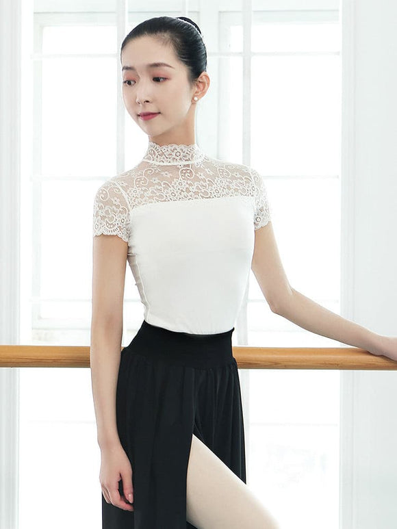Ballet Practice Clothes Lace Short-sleeved Summer Dance Dress - Dorabear