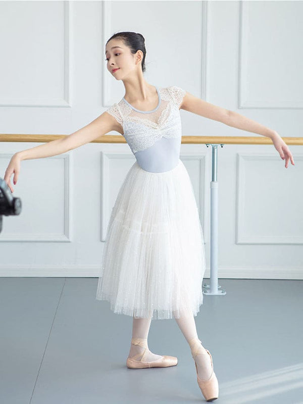 Summer Ballet Dance Leotard Lace Short Sleeved Practice Clothes - Dorabear