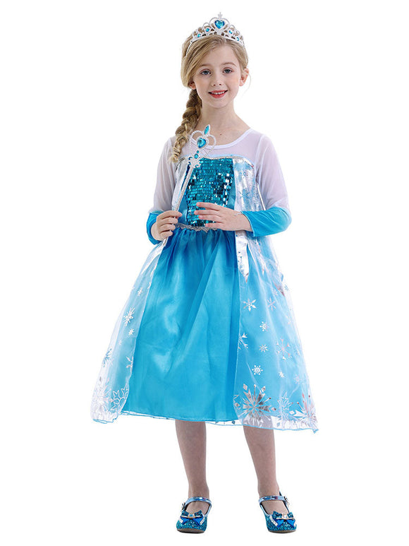 Blue Dress Long Sleeve Dress Character Costume - Dorabear
