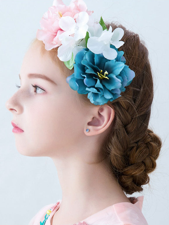 Hair Accessories Flower Cloth Headwear Handmade Hair Clips Dance Performance Accessories - Dorabear
