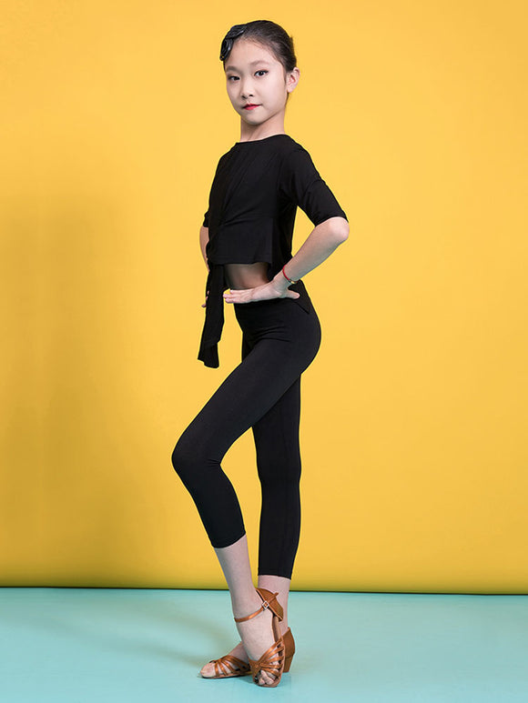 Latin Dance Training Bottoms Dance Leggings Summer Black Trousers - Dorabear