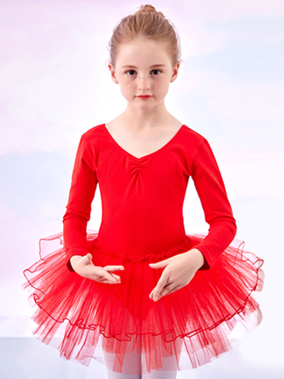 Ballet Tull Skirt Long-sleeved Dance Dress Training Clothes - Dorabear