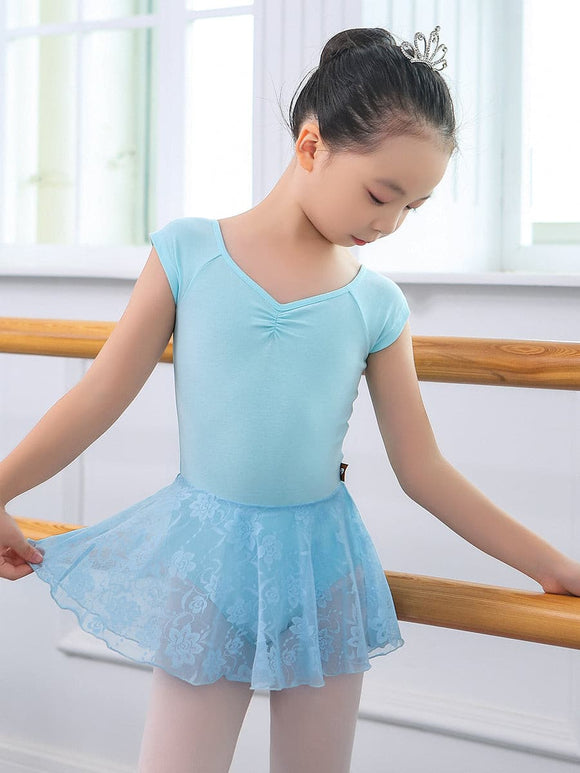 Ballet Dance Practice Clothes V-neck Short-sleeved Leotard - Dorabear