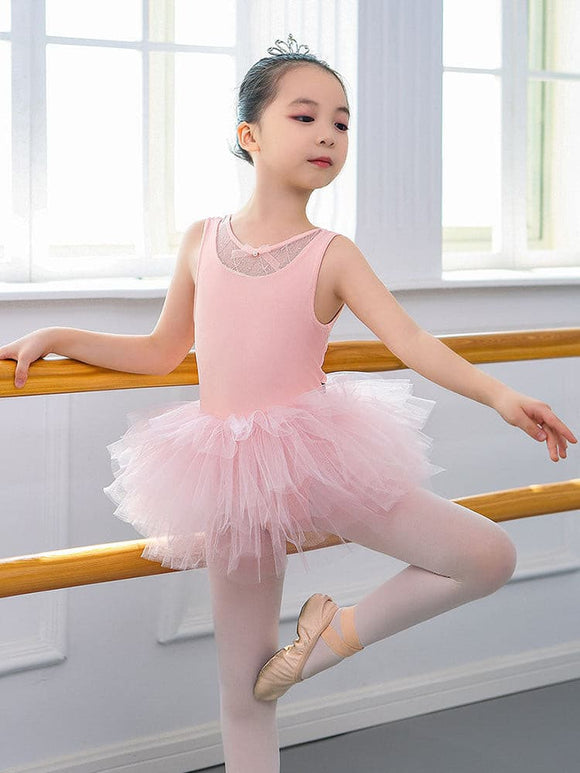 Summer Sleeveless Lace Stitching Ballet Leotard Dance Practice Clothes - Dorabear