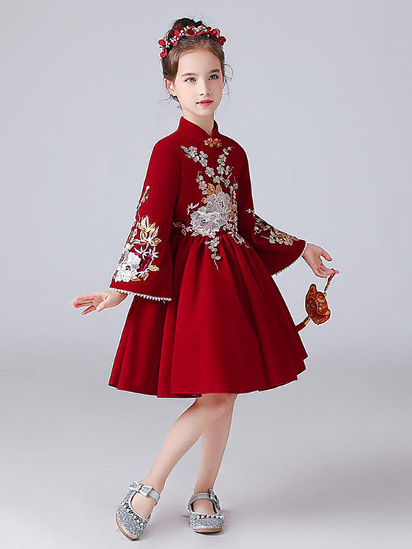 Girls' Evening Gown Princess Dress Piano Performance Costume Flower Girl Wedding Dress - Dorabear