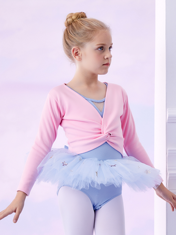 Ballet Long-sleeved Training Suits Dance One-piece Gauze Dress - Dorabear