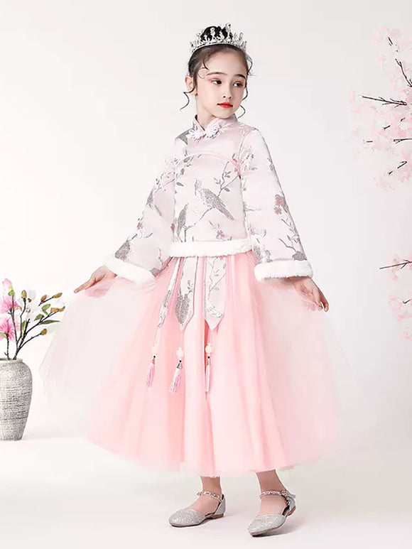Girls' National Style Thickened Han Clothes Ancient Costume Performance Suits - Dorabear