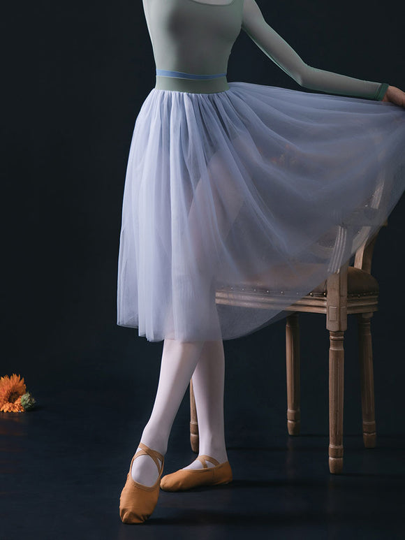 Half-length Long Skirt Ballet Net Gauze Dance Practice Bottoms - Dorabear