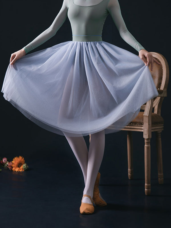 Half-length Long Skirt Ballet Net Gauze Dance Practice Bottoms - Dorabear