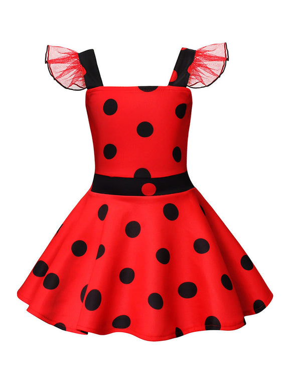Halloween Ladybug Reddy Girl Dress Character Costume - Dorabear