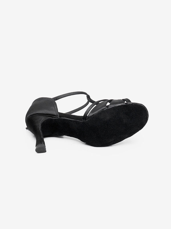 High Heel Latin Dance Shoes Satin Soft Sole Dance Shoes Practice Shoes - Dorabear