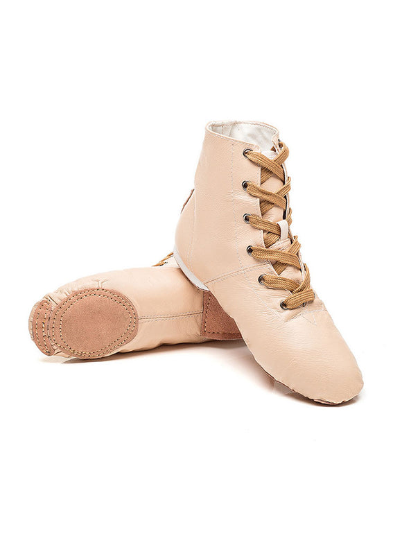 High Top Jazz Shoes Soft Sole Leather Dance Training Shoes - Dorabear