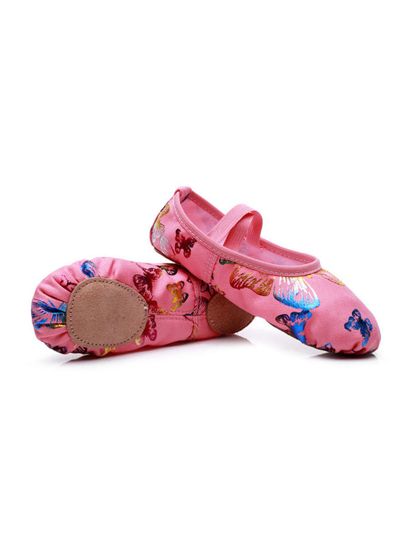 Hot Gold Butterfly Frenulum-Free Ballet Shoes Soft Sole Training Shoes - Dorabear