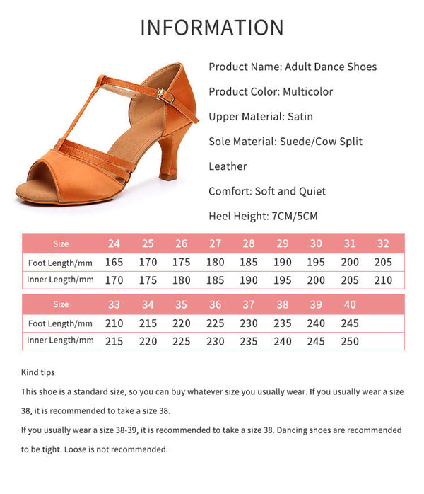 Latin Dance Shoes High Heel Soft Sole Dance Shoes Exercise Shoes - Dorabear