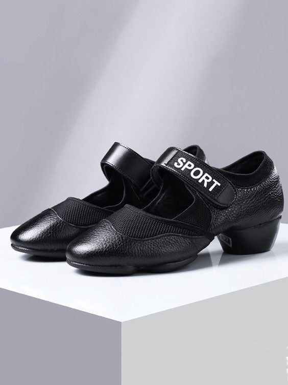 Leather Breathable Comfortable Outdoor Non-slip Dance Shoes - Dorabear